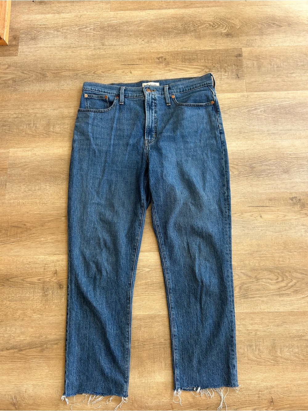Madewell Women's Straight-Leg Blue Denim Jeans